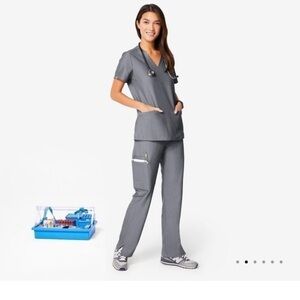 FIGS Cade Cargo Scrub Pants Women’s Size XXL Gray | 9-Pocket Medical Scrubs